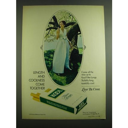 1971 Kool Cigarettes Ad - Length and coolness come together