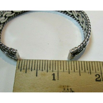 Vintage Native American Sterling Silver Cuff Double Twist Bracelet 26.9 grams