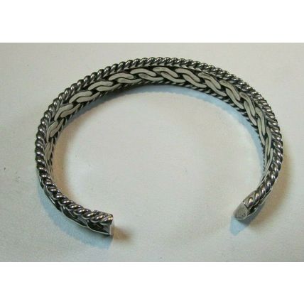Vintage Native American Sterling Silver Cuff Double Twist Bracelet 26.9 grams