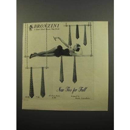 1950 Bronzini Ties by Brooke Cadwallader Advertisement - photo by John Rawlings