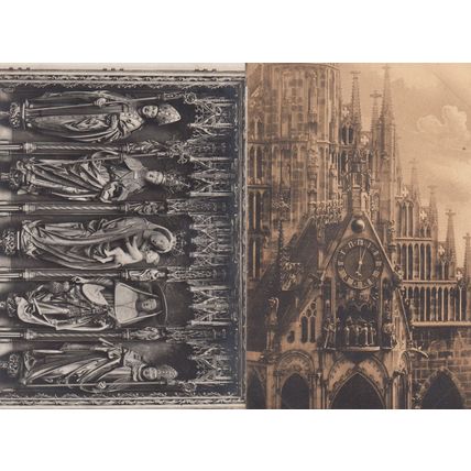 Nurnberg Altarschrein Nationalmuseum Clock 2x Postcard s