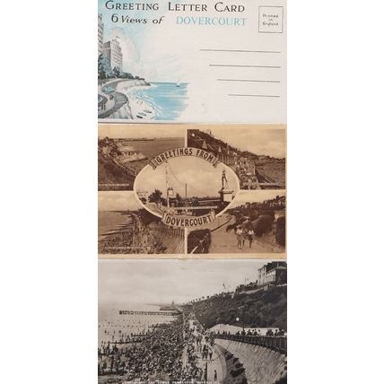 Dovercourt Essex Queen Victoria Statue + Lettercard 3x Antique Postcard s