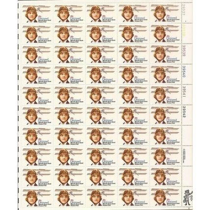 Blanche Stuart Scott Sheet of Fifty 28 Cent Airmail Postage Stamps C99