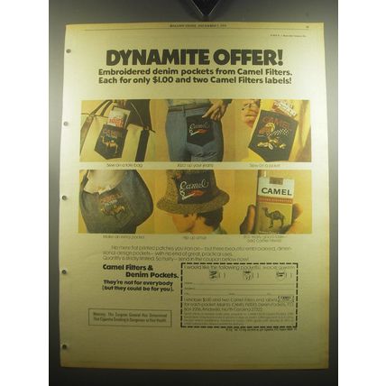 1974 Camel Cigarettes Ad - Dynamite offer!