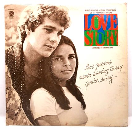Love Story Original Soundtrack 1970 LP Vinyl Record Album Paramount PAS 6002