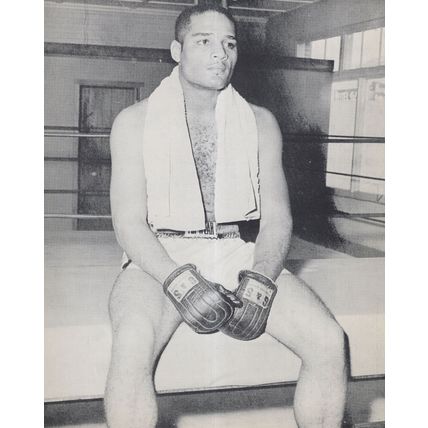 Zora Folley American Heavyweight Boxer Giant Old Training Photo