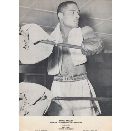 Zora Folley American Heavyweight Boxer Giant Old Publicity Photo
