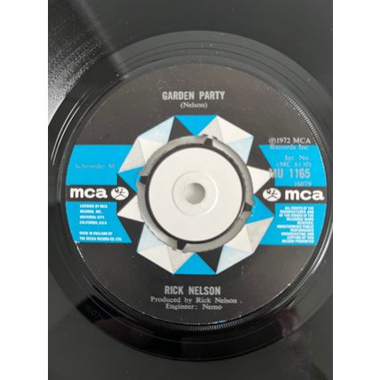 RICK NELSON - GARDEN PARTY (UK 7" VINYL, 1972)