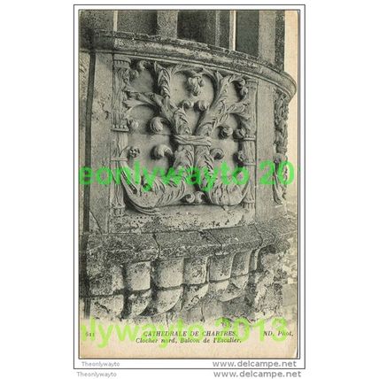 CATHEDRALE DE CHARTRES, CLOCHER NORD, BALCON DE L'ESCALIER, FRANCE, Postcard