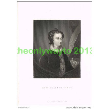 MARY QUEEN OF SCOTS, Book Illustration, c1890