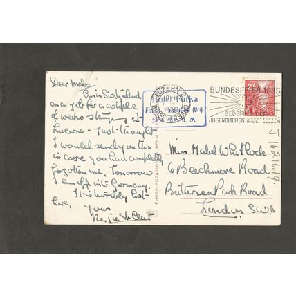 Genealogy Postcard Mabel Whitlock 6 Beechmore road Battersea Park Road Clapham