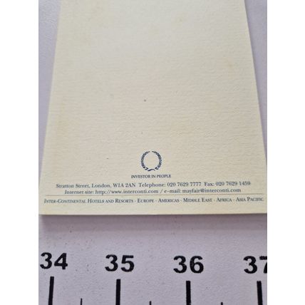 INTER CONTINENTAL MAYFAIR NOTEPAD
