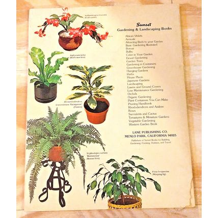 How to Grow House Plants Sunset Books Vintage 1976 September First Edition
