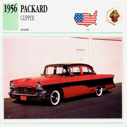 Collectors Club card. Classic Cars. Packard Clipper