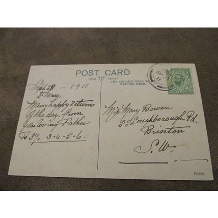 1911 fr D&SK Postcard - Highland Cattle @ Loch Tummel, Scotland