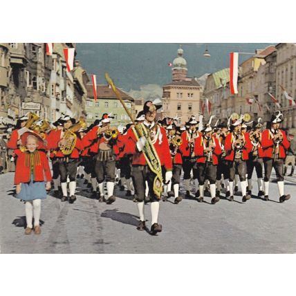 Innsbruck Maria Theresien Strasse Austria Postcard posted 1965 creased