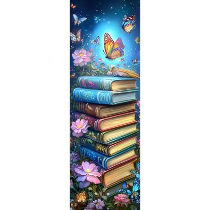 Vintage Floral Stack of Books Bookmarks Book Markers Gift For Reader (X4)