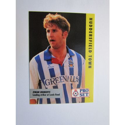 58. Huddersfield Town E Roberts Pro Set 1990/91 Football Fixture List Card (ef1)