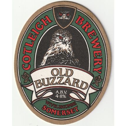 BEER MAT - COTLEIGH BREWERY - OLD BUZZARD - (Cat No 011) - (1991)