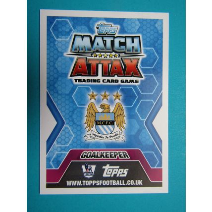 163. Joe Hart - Manchester City - Match Attax 2013/14 Football Card EF1