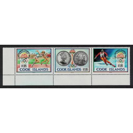 Cook Is. Olympic Games Barcelona and Albertville Corner strip of 3 1990 MNH
