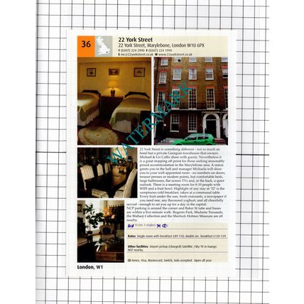 The Leonard Hotel London / 22 York Street Marylebone London Callis - 2011 Advert