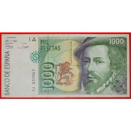 Ⰶ HOAX 1492: SPAIN ★ 1000 PESETAS 1992 (1996) CRISP!★LOW START★NO RESERVE