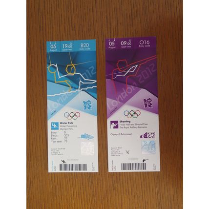 2012 LONDON OLYMPICS DAY 9 PROGRAMME + 2 ORIGINAL SAME DAY TICKETS
