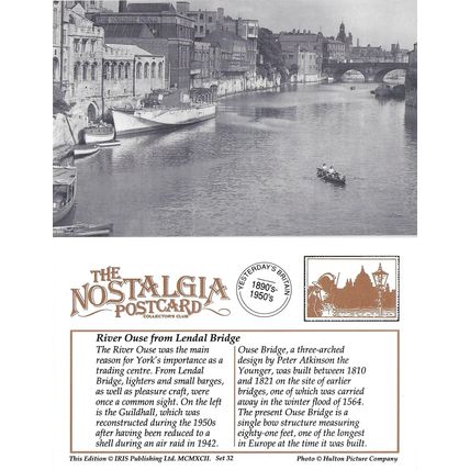 Postcard River Ouse from Lendal Bridge York Guildhall - Nostalgia