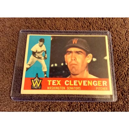 1960 Topps # 392 Tex Clevenger Washington Senators Pitcher 6.0 EX/NM Shape (CG)