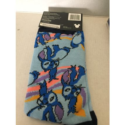 TWO NEW Disney Stitch Unisex Crew Socks Size 9-13