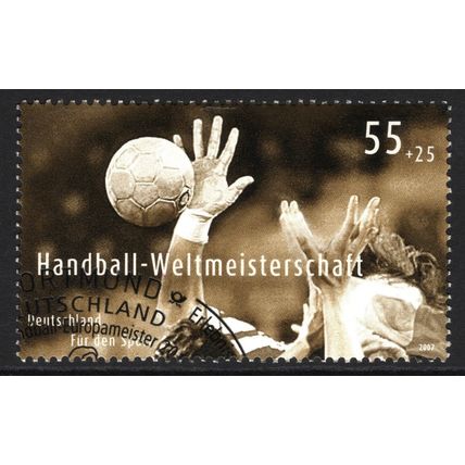 GERMANY 2007: WORLD HANDBALL CHAMPIONSHIP - 55c + 25c USED (G18)