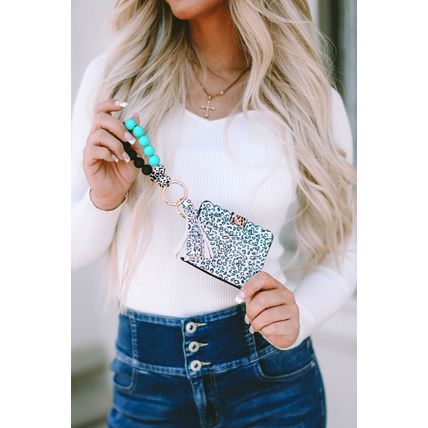Green Western Fashion Card Bag Bracelet Key Ring
