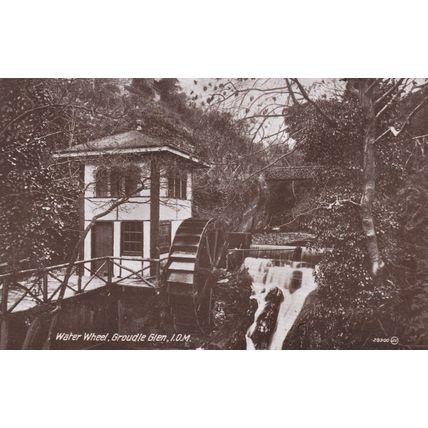 EC970 GROUNDLE GLEN WATER WHEEL . PRINTED POSTCARD