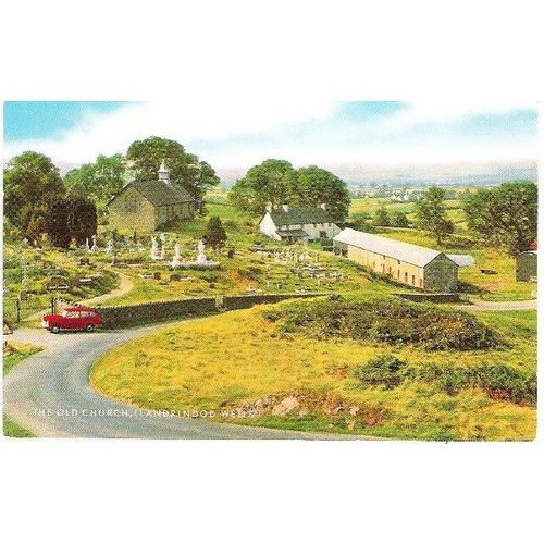 Llandrindod Wells, Powys - Old Church - Salmon postcard c.1970s