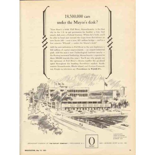 wjar tv 1965 providence ri outlet co under the mayors desk vintage ad