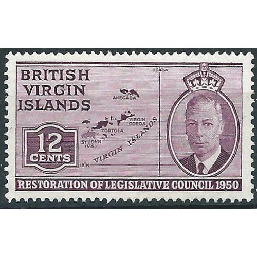 Virgin Islands 1951 SG133 12c Purple Legislative Council Mounted Mint .. ..