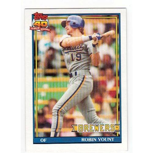 1991 Topps Robin Yount baseball card #575 – NM -HOF- Brewers