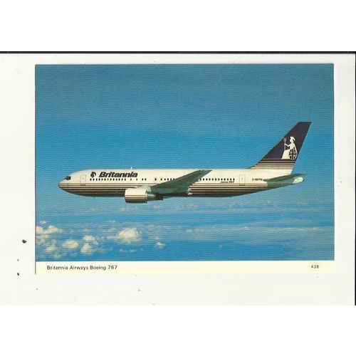Aviation BRITANNIA AIRWAYS BOEING 767 Postcard by Dennis (438)