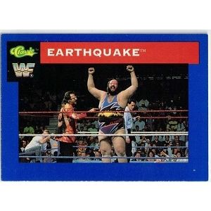 WWF ' CLASSIC ' card # 42 EARTHQUAKE (1991)