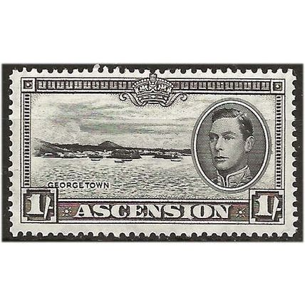 Ascension Island 1938 SG44 1/- Black & Sepia Mounted Mint .. ..