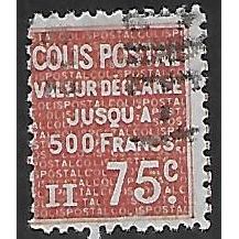 France Pa Mi 78: 75 c. orange-red Parcel Stamp
