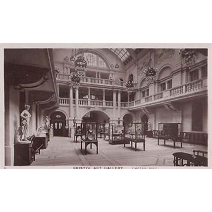 Bristol Art Gallery Central Hall Vintage Real Photo Postcard
