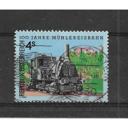 Austria.SG2157 4s Steam Locomotive Aigen,Muhkreis Railway,1887.Fine Used.Aug22