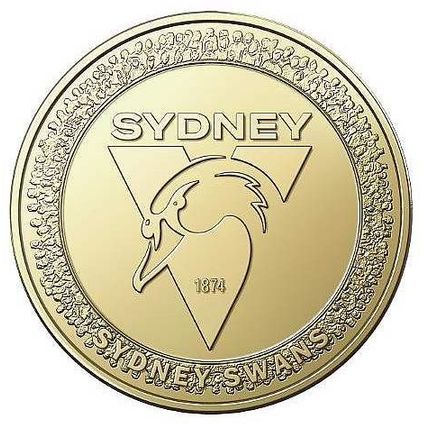 2023 Australian Football League(AFL) $1 Coin - Sydney Swans - UNC