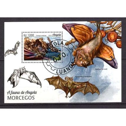 Angola 2018 LES CHAUVES SOURIS BLOC OBLITERE ( USED )