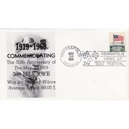 United States 1969 50th anniversary Indianapolis 500 FDC Indianapolis cancel VGC