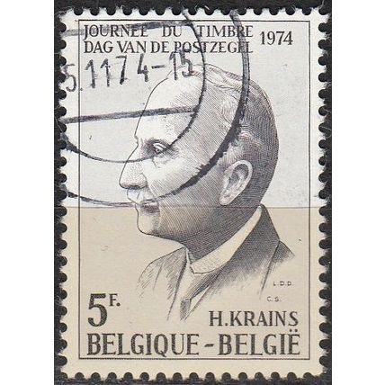 Belgique 1974 Michel 1765 O Cote (2008) 0.25 € Journée du Timbre Hubert Krains