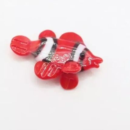 Miniature Clown Fish Glass Ornament 1.8 CM Gift Home Decor Sea Ocean