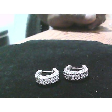 Vintage Monet Crystal Hoop Earring